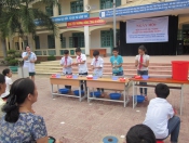 Thầy và trò trường THCS Nam Thanh tham gia Ngày hội “Rửa tay với xà phòng vì một Việt Nam khỏe mạnh”