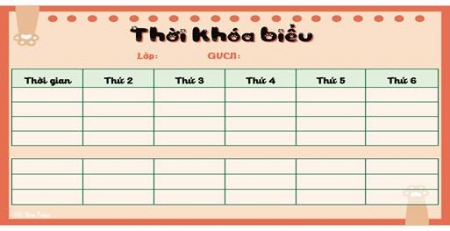 THỜI KHÓA BIỂU TUẦN 4 - TỪ NGÀY 23/9 ĐẾN NGÀY 28/9/2024